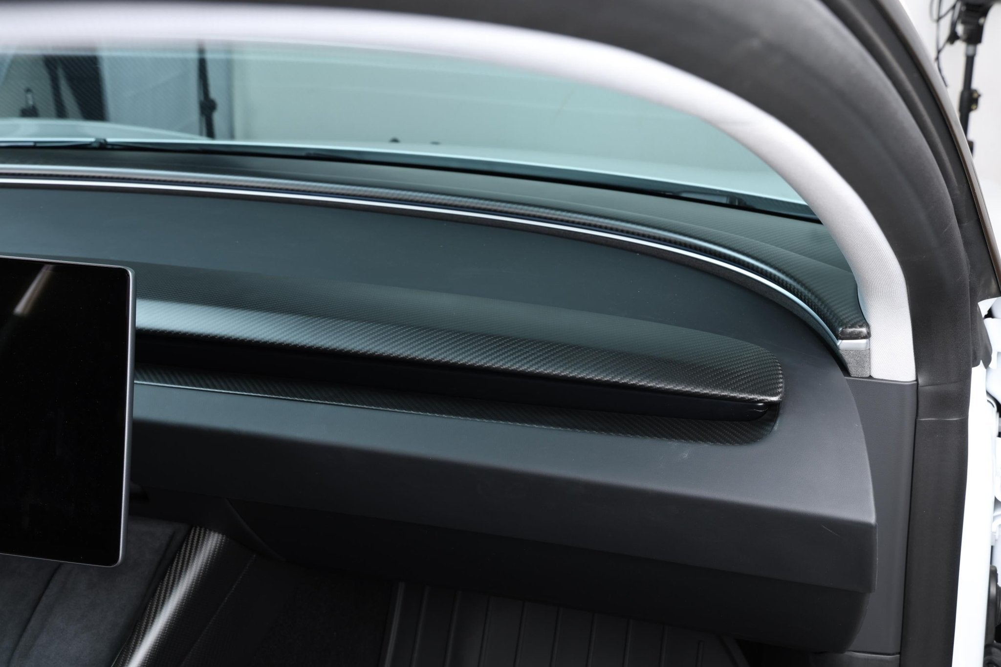 Dry Carbon Fiber Dash Cover Replacement for Tesla Model 3 Highland (Matte) - Fusion Motorsports USA