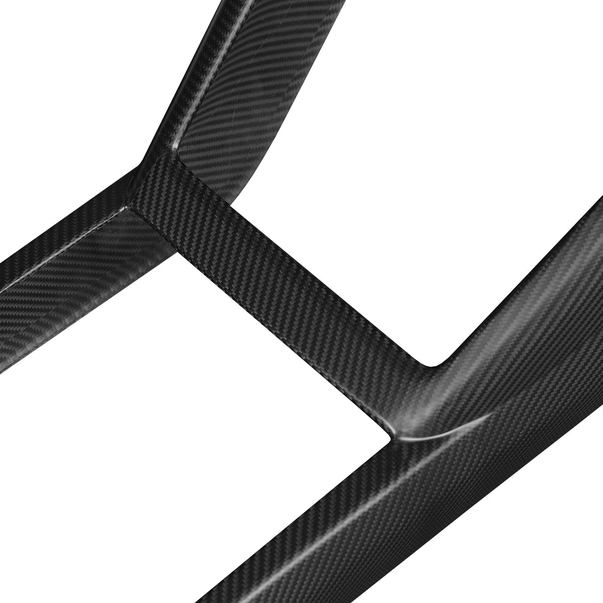 Dry Carbon Fiber Integrated Frame of Central Panel for Tesla Model 3 Highland (Matte) - Fusion Motorsports USA
