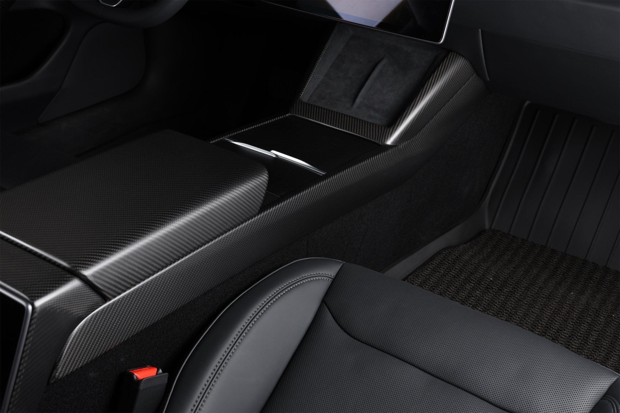 Dry Carbon Fiber Integrated Frame of Central Panel for Tesla Model 3 Highland (Matte)