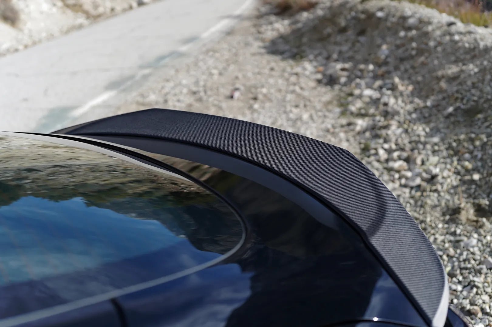 Matte Carbon Fiber V-Style Spoiler - Fusion Motorsports USA