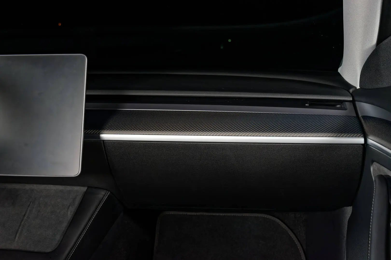 Tesla Model 3/Y Matte Carbon Fiber Dashboard & Door Trim Set - Fusion Motorsports USA