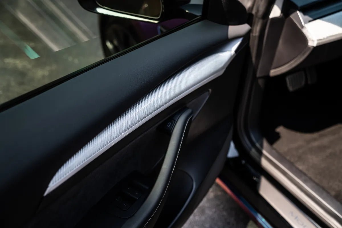 Tesla Model 3/Y Spectre Fiber Dashboard & Door Trim Set - Fusion Motorsports USA