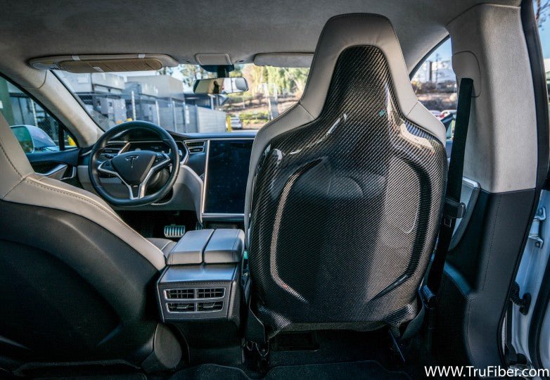 Tesla Model S & X Carbon Fiber LG248 Seat Back Cover - EXCLUSIVE - Fusion Motorsports USA